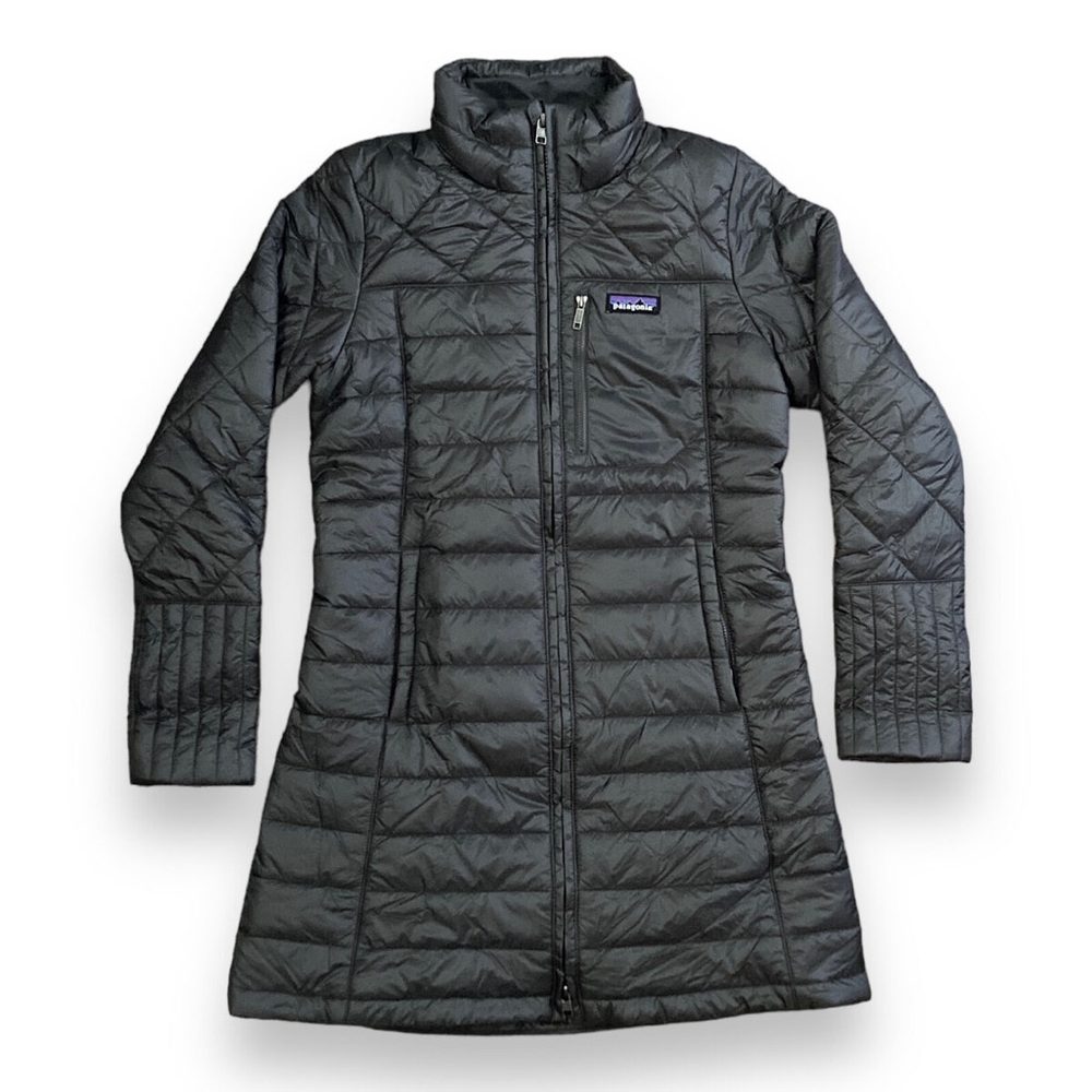 Patagonia Radalie Mid Thigh Parka Sz XS Black Puffer